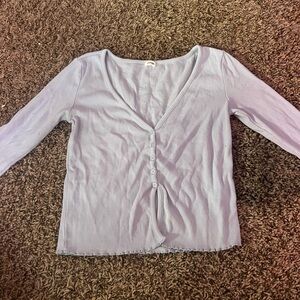 light baby blue/grey??? Garage long sleeve button detail